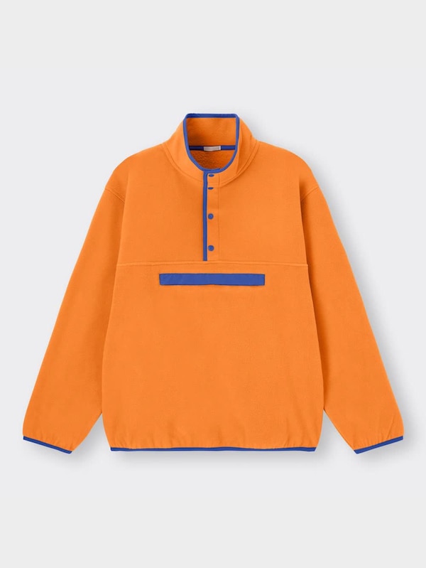 マイクロフリーススナップビッグプルオーバー(長袖)