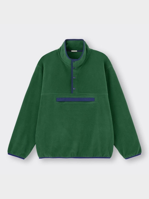 マイクロフリーススナップビッグプルオーバー(長袖)