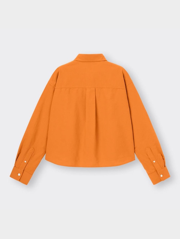 オックスフォードクロップドシャツ(長袖)Q+E