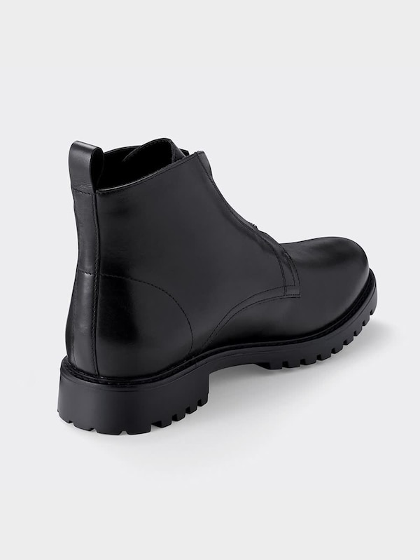 リアルレザーフロントジップブーツ+X