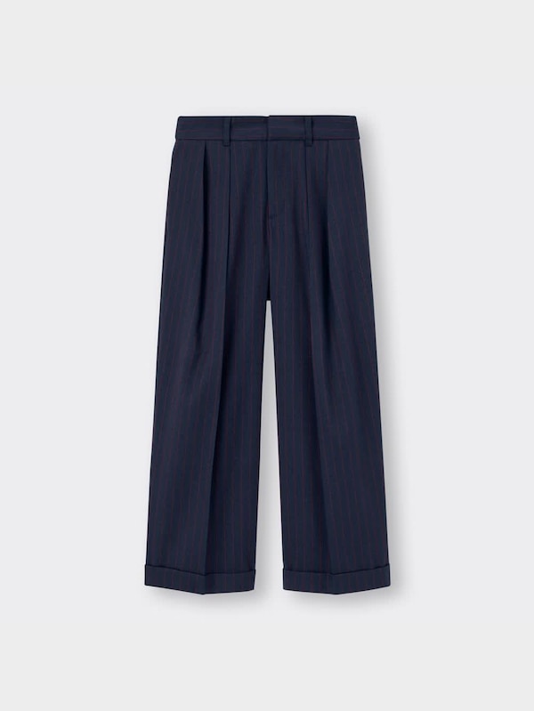 インタックワイドパンツ(ストライプ)B+EC(丈短め63.0～65.0cm)