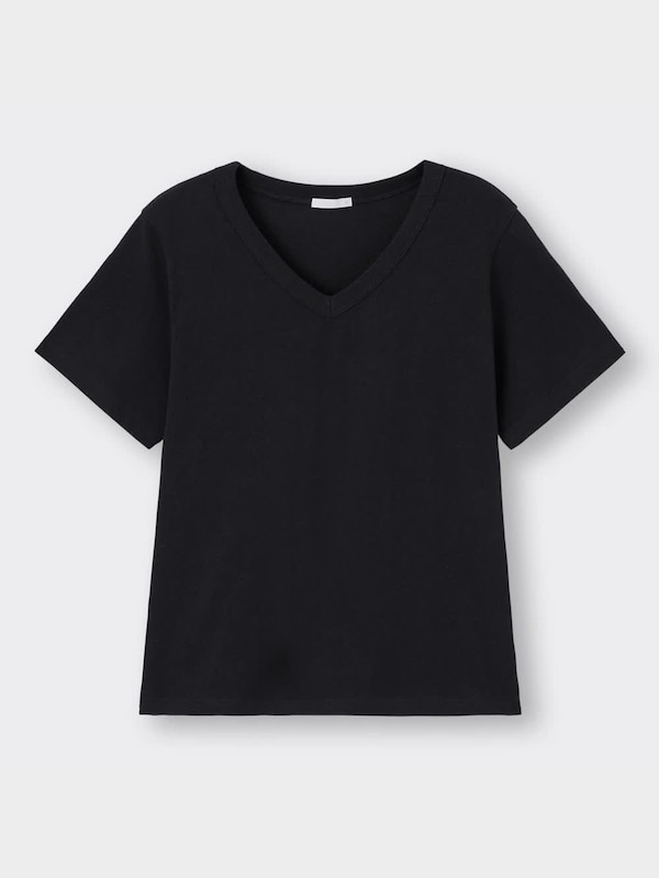 コットンVネックT(半袖)+E