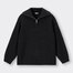 ローゲージハーフジップセーター(長袖)NT+E-BLACK