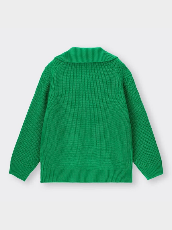 ローゲージハーフジップセーター(長袖)NT+E