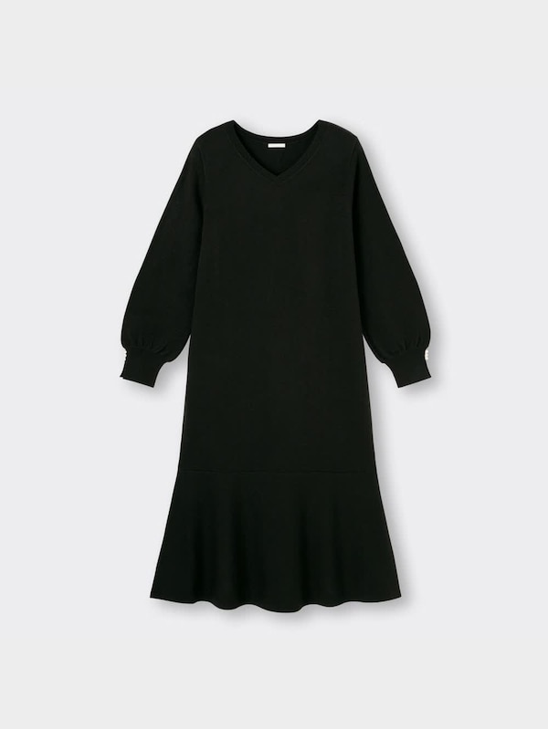 フレアヘムニットワンピース(長袖)Z