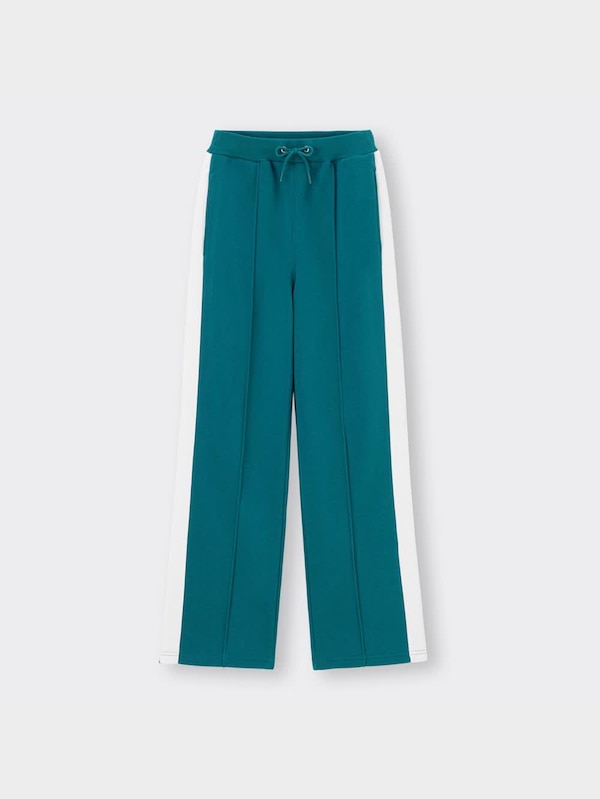 GIRLS裏起毛スウェットサイドラインワイドパンツJR+E