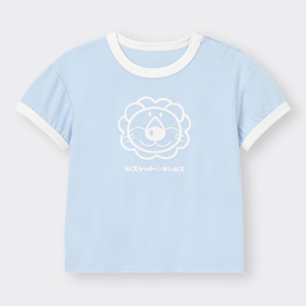 BABY(TODDLER)グラフィックT(半袖) TABEKKO DOUBUTSU 3-BLUE