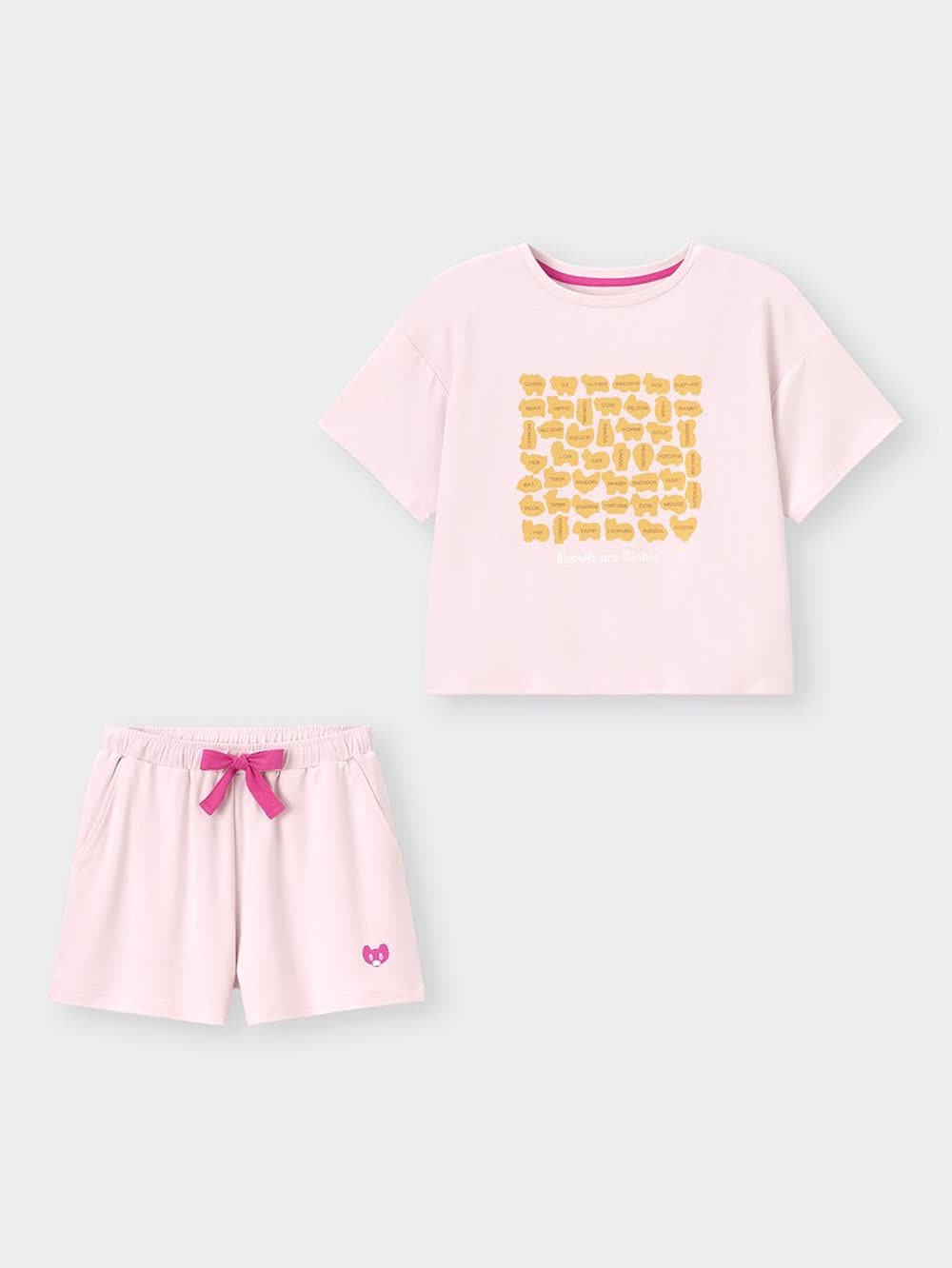 GU たべっ子どうぶつ TABEKKO DOUBUTSU セット たべっ子どうぶつ×GU（ジーユー）」ビスケット柄が可愛すぎる