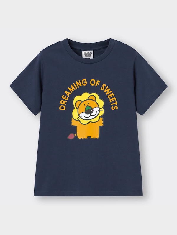 KIDS(男女兼用)グラフィックT(半袖) TABEKKO DOUBUTSU 3