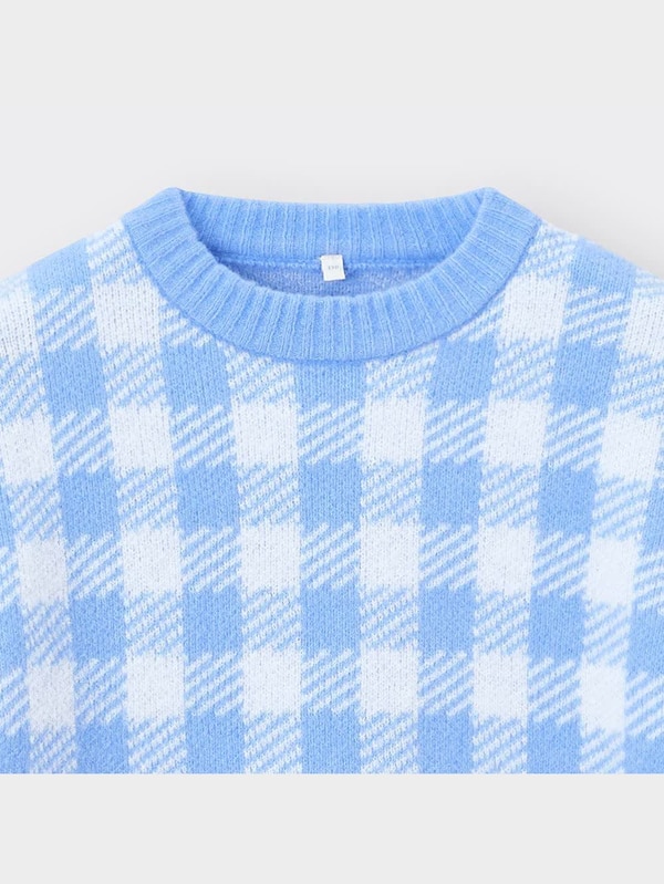 GIRLSジャカードセーター(長袖)(チェック)