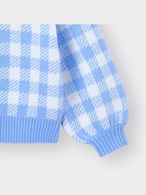 GIRLSジャカードセーター(長袖)(チェック)