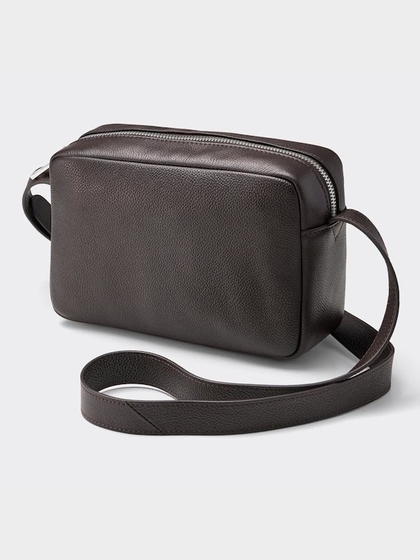 リアル レザースクエアショルダーバッグ+E