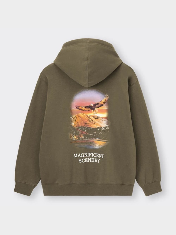 ビッグスウェットパーカ(長袖)(アニマル2)NT+E