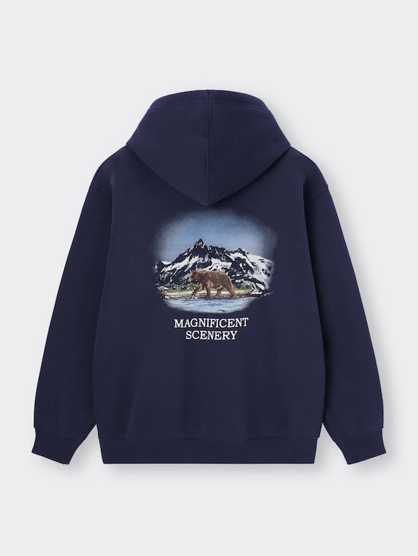 ビッグスウェットパーカ(長袖)(アニマル3)NT+E