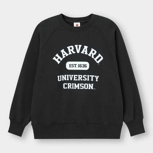 ヘビーウェイトスウェットプルオーバー(長袖) Harvard university 2-BLACK