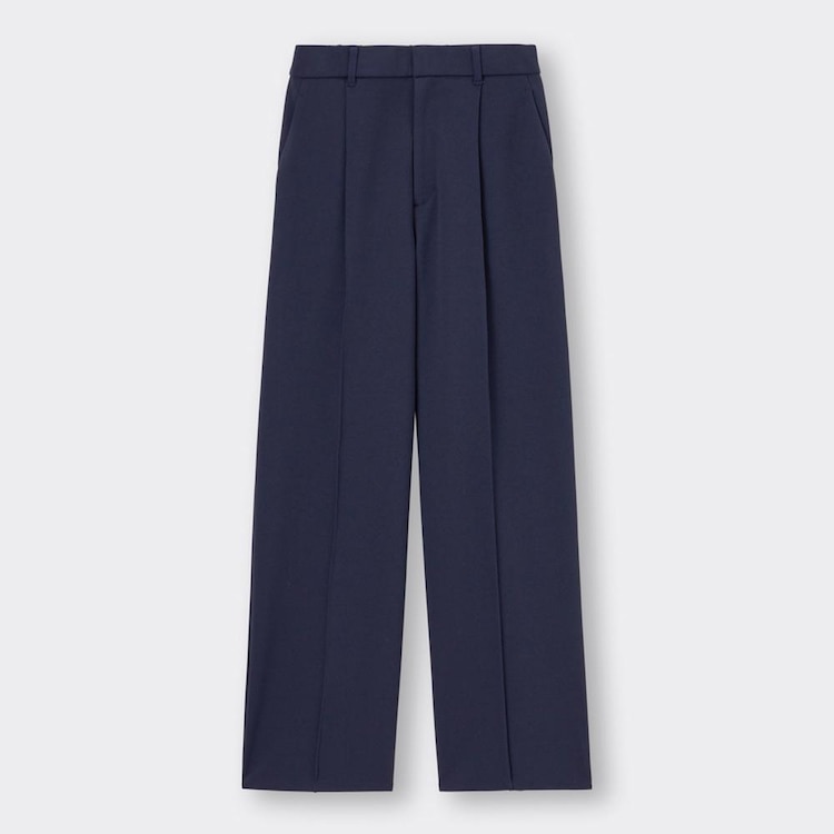 GU公式 カットソースラックス(丈標準68.5～72.5cm)