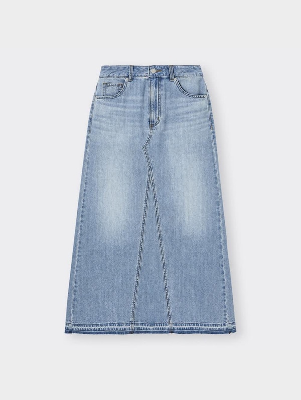 デニムAラインロングスカート(丈標準87.0～94.0cm)