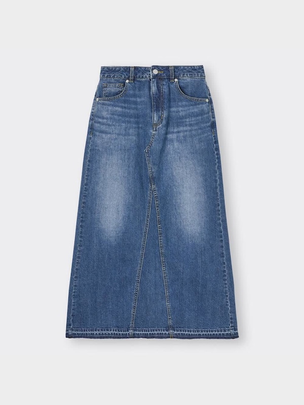デニムAラインロングスカート(丈標準87.0～94.0cm)