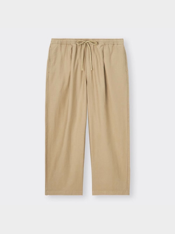 リネンブレンドイージーアンクルパンツ