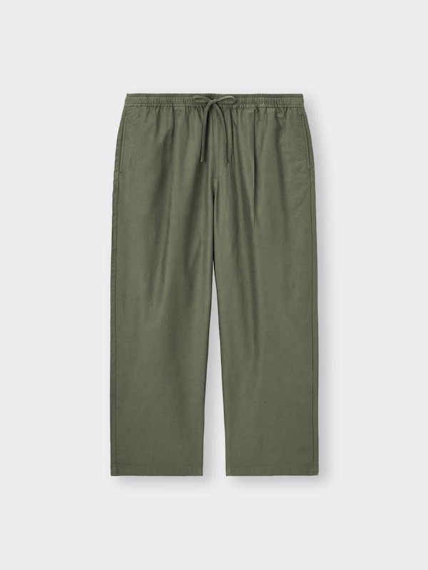 リネンブレンドイージーアンクルパンツ