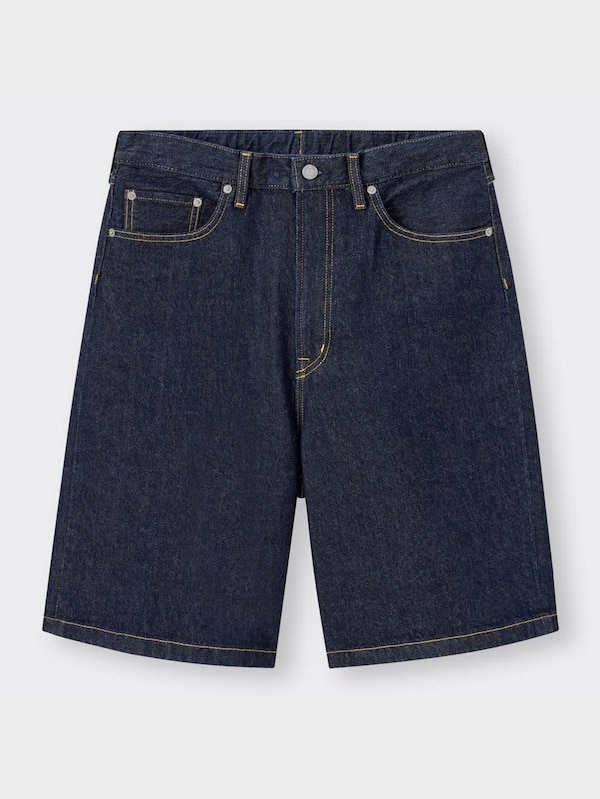 デニムワイドハーフパンツ+E