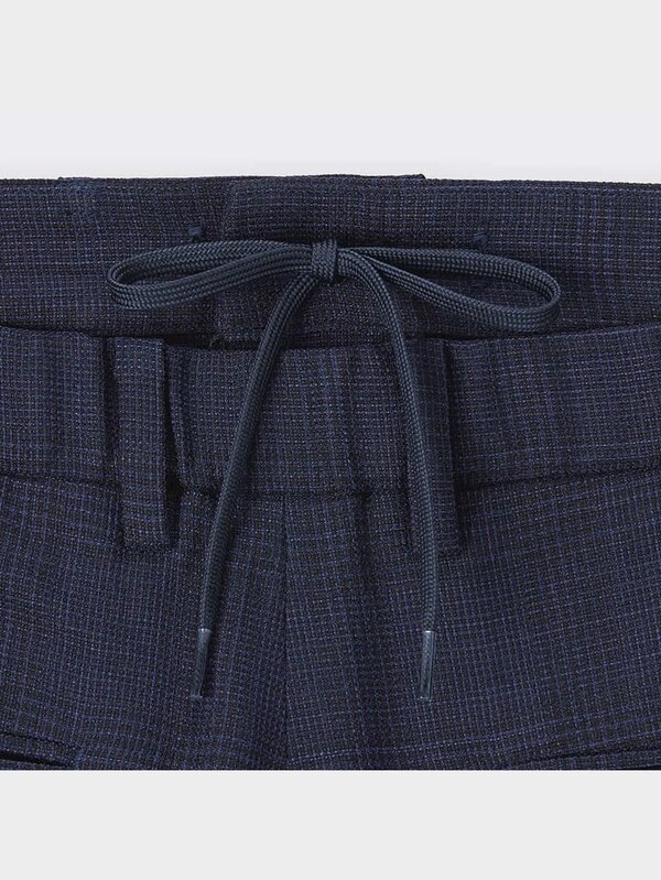 ウォッシャブルテーパードトラウザー(チェック)SW+E(セットアップ可能)