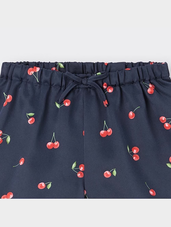 GIRLSサテンパジャマ(半袖&ショートパンツ)(チェリー)+E