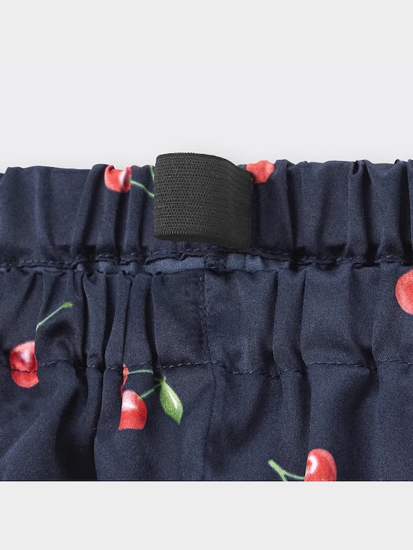 GIRLSサテンパジャマ(半袖&ショートパンツ)(チェリー)+E