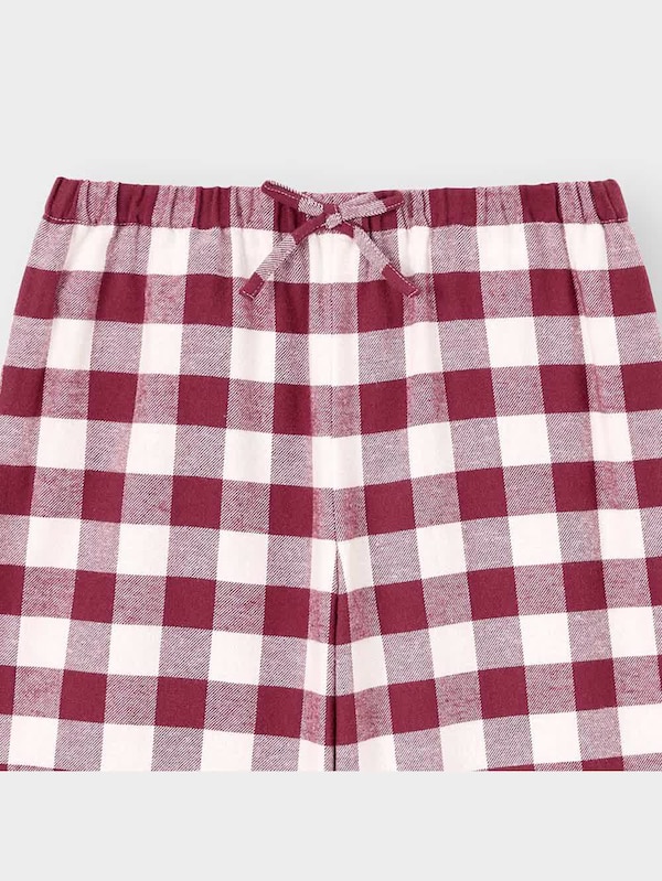 GIRLSフランネルパジャマ(長袖&ロングパンツ)(チェック)+X