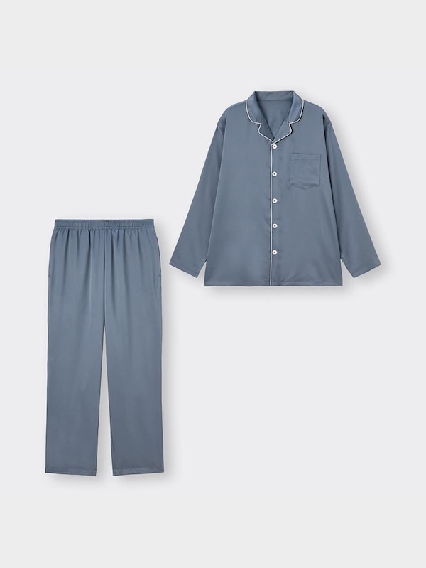 サテンパジャマ(長袖&ロングパンツ)+X