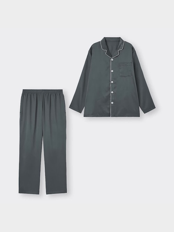 サテンパジャマ(長袖&ロングパンツ)+X