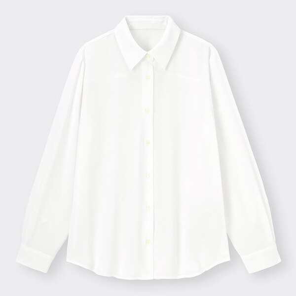 ドレープシャツ(長袖)-WHITE