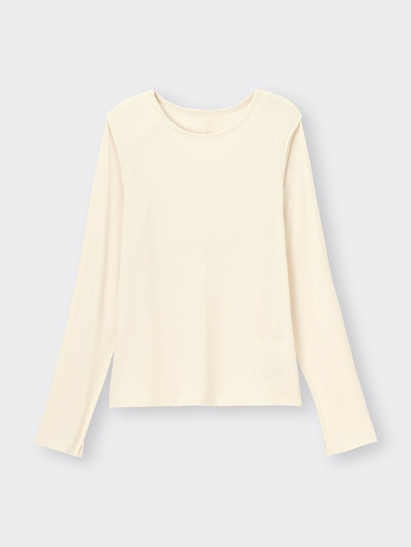 ソフトリブクルーネックT(長袖)