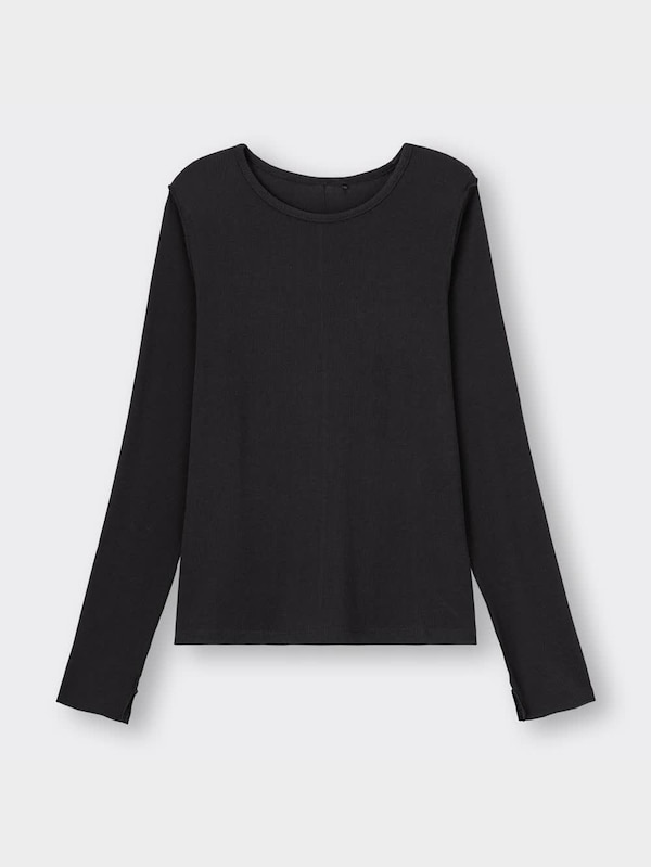 ソフトリブクルーネックT(長袖)