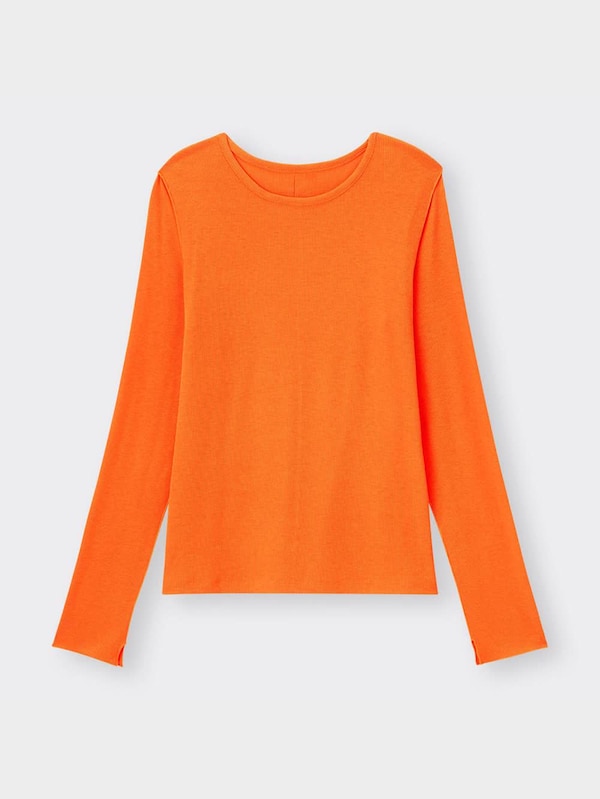 ソフトリブクルーネックT(長袖)