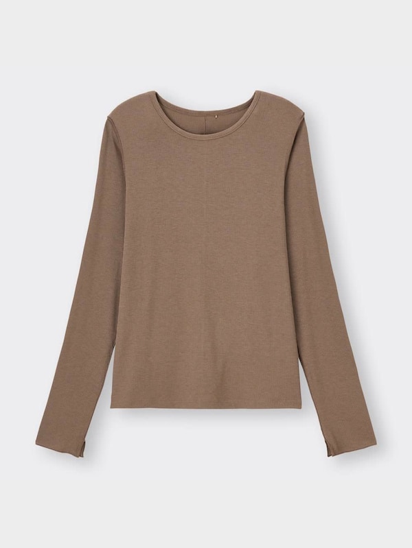 ソフトリブクルーネックT(長袖)