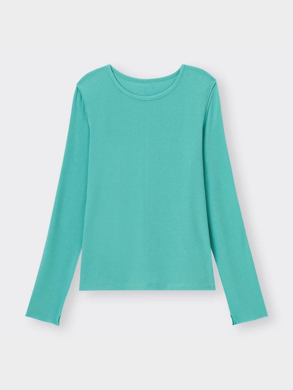 ソフトリブクルーネックT(長袖)