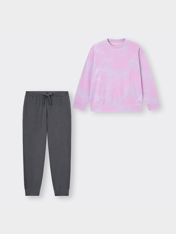 スウェットラウンジセット(長袖&ロングパンツ)(タイダイ)+E