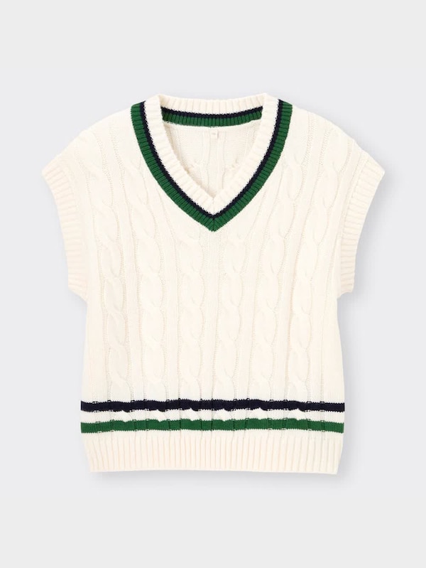 KIDS(男女兼用)チルデンニットベスト