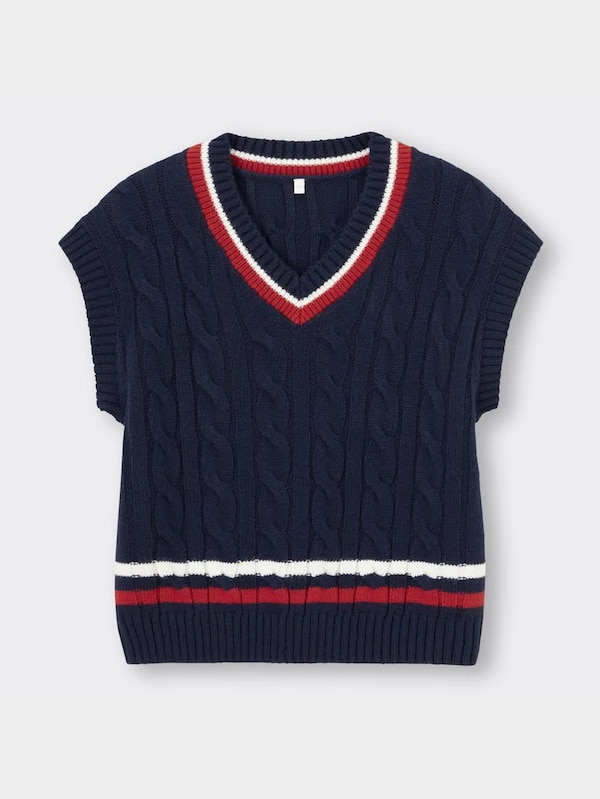 KIDS(男女兼用)チルデンニットベスト