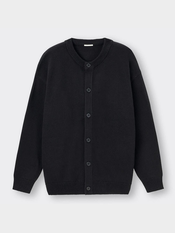 リラックスフィットクルーネックカーディガン(長袖)