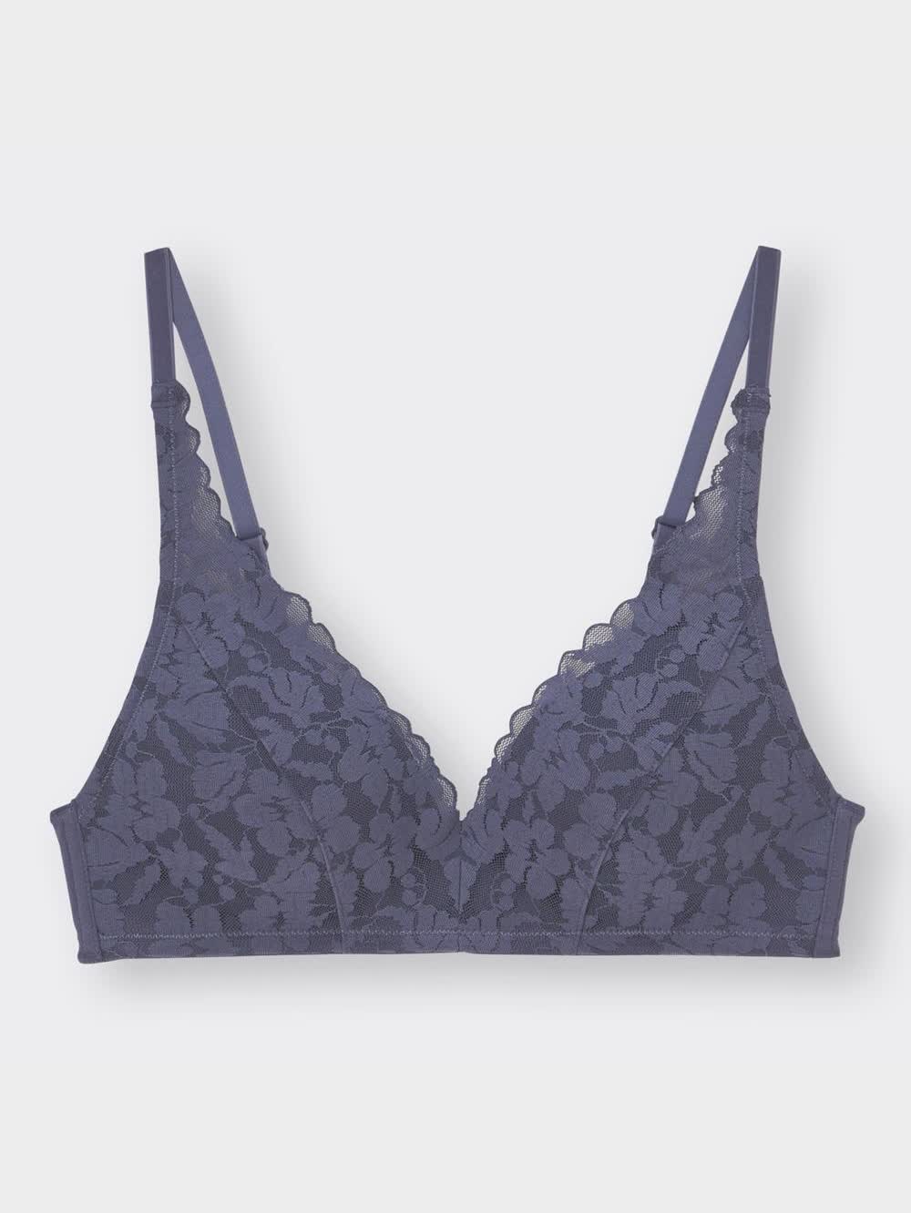 にこ GU公式 | フェザーフィットブラ(ノンワイヤー)(レース)