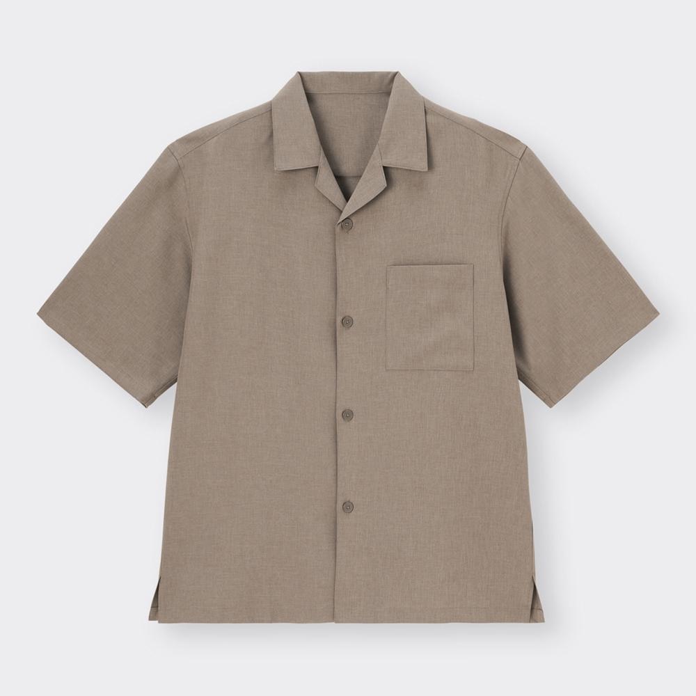 ドライオープンカラーシャツ(5分袖)(セットアップ可能)