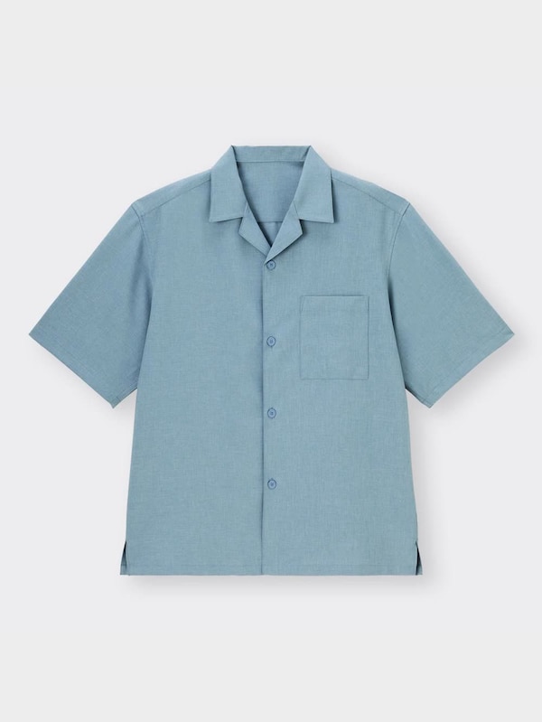 ドライオープンカラーシャツ(5分袖)(セットアップ可能)