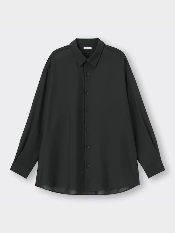 シアーオーバーサイズシャツ(長袖)
