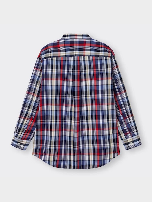 オーバーサイズシャツ(長袖)(マドラスチェック)