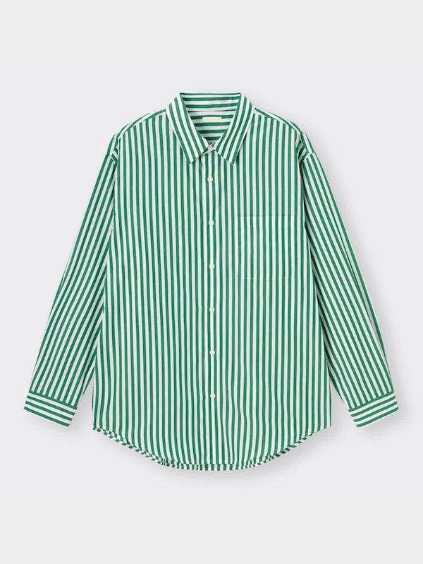 ブロードシャツ(長袖)(ストライプ)