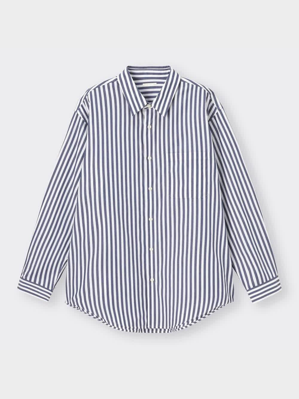 JELADD ベージュ ストライプ 長袖シャツ L レギュラーカラーストライプ 長袖シャツ｜ABAHOUSE GRAY