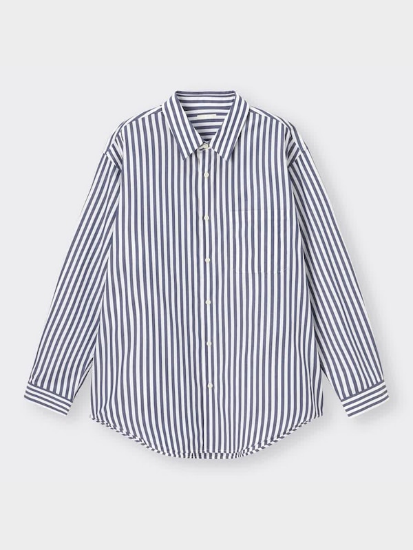 ブロードシャツ(長袖)(ストライプ)