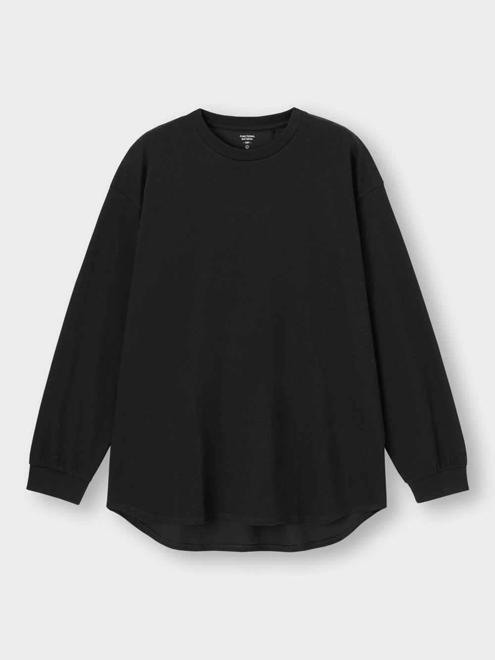 ラウンドヘムT 新品 Women's 長袖 ラウンドヘム Tシャツ チャコールグレー
